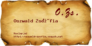Oszwald Zsófia névjegykártya